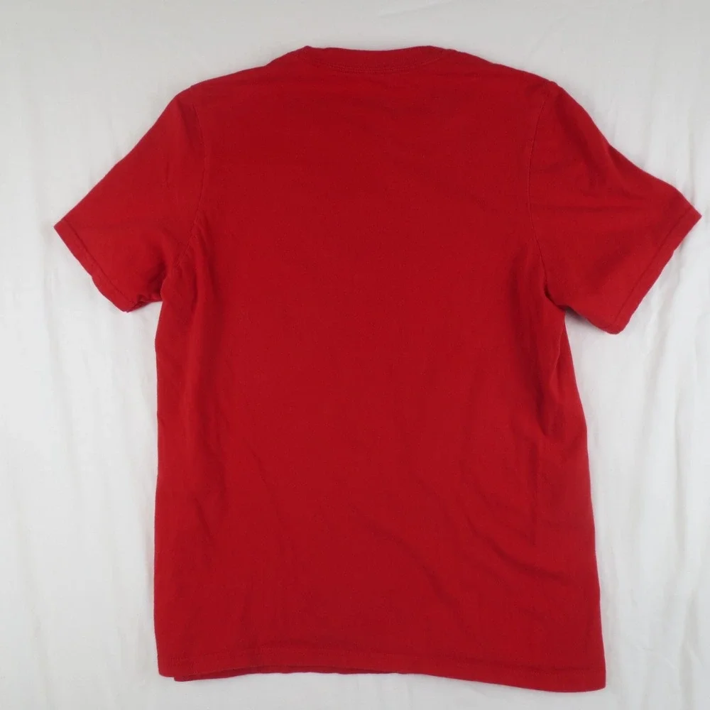 Adidas Amplifier Tee T Shirt Mens Small Red Short Sleeve Crew Neck Logo Sports